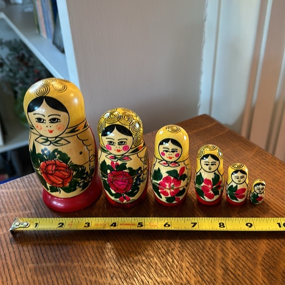 Vintage Accents Vintage Ussr Wooden Russian Nesting Dolls Poshmark